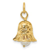 14k 3-D Wedding Bell with Freshwater Cultured Pearl Clapper Charm