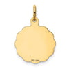 14k MERRY CHRISTMAS with Tree 15mm Engravable Disc Charm