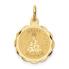 14k MERRY CHRISTMAS with Tree 15mm Engravable Disc Charm
