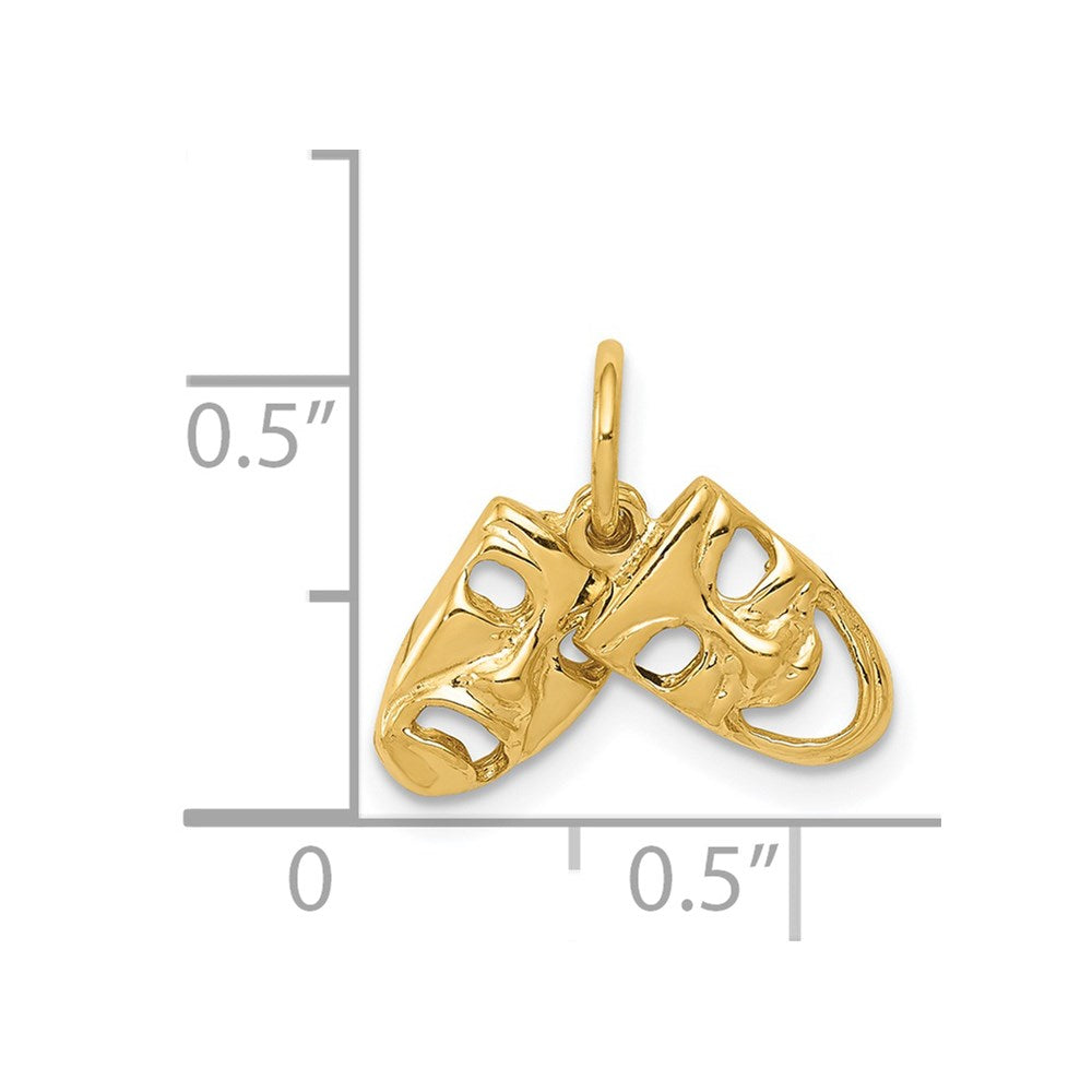 Gold Comedy/Tragedy Charm