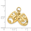 Gold Comedy/Tragedy Charm