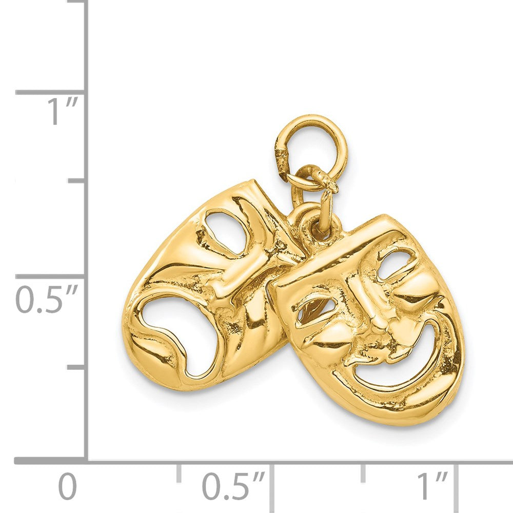 Gold Comedy/Tragedy Charm