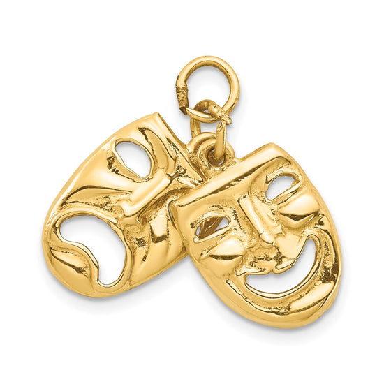 Gold Comedy/Tragedy Charm