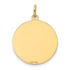 14k BEAGLE 20mm Engravable Disc Dog Charm