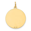 14k DACHSHUND 20mm Engravable Disc Dog Charm