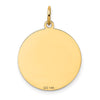 14k GERMAN SHEPHERD 20mm Engravable Disc Dog Charm