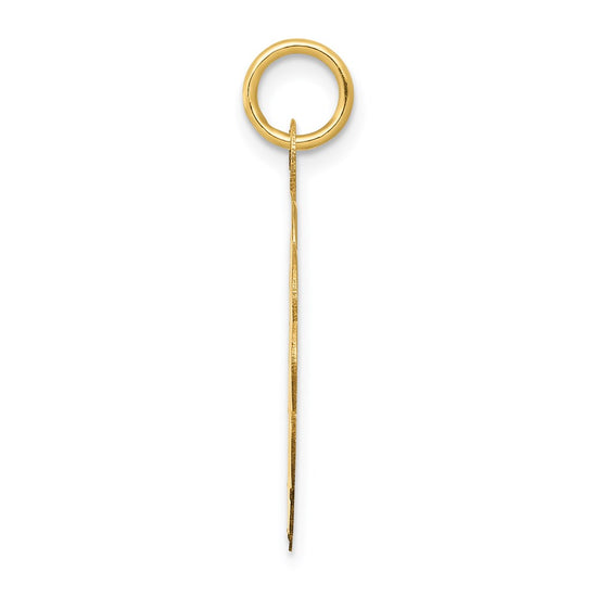 14k Baseball 20mm Engravable on Back Disc Charm