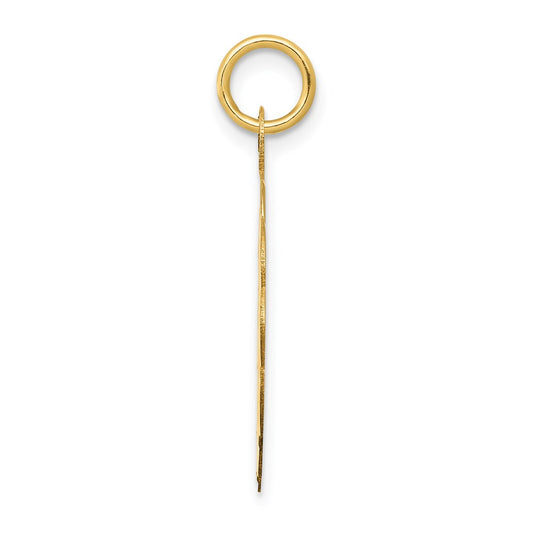 14k Baseball 20mm Engravable on Back Disc Charm
