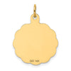 14k Baseball 20mm Engravable on Back Disc Charm
