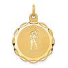14k Baseball 20mm Engravable on Back Disc Charm