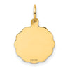 14K Wedding Bells 14mm Engravable Disc Charm