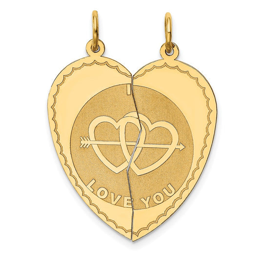14k 2-Piece I LOVE YOU Charm