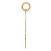 14K Polished and Satin Hearts Flat Key Charm