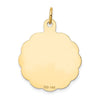 14K A DATE TO REMEMBER 23mm Engravable Disc Charm