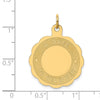 14K A DATE TO REMEMBER 23mm Engravable Disc Charm