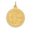 14K A DATE TO REMEMBER 19mm Engravable Disc Charm