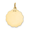 14K A DATE TO REMEMBER 18mm Engravable Disc Charm