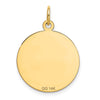14K HAPPY ANNIVERSARY with Hearts 20mm Engravable Disc Charm