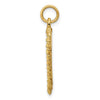 14K 20th ANNIVERSARY 19mm Engravable Rope-Edge Heart Charm
