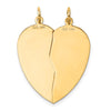 14K MIZPAH COIN 2-piece Heart Charm