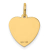 14k #1 GODDAUGHTER 17mm Engravable Heart Disc Charm