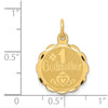 14K #1 GODMOTHER 16mm Engravable Disc Charm