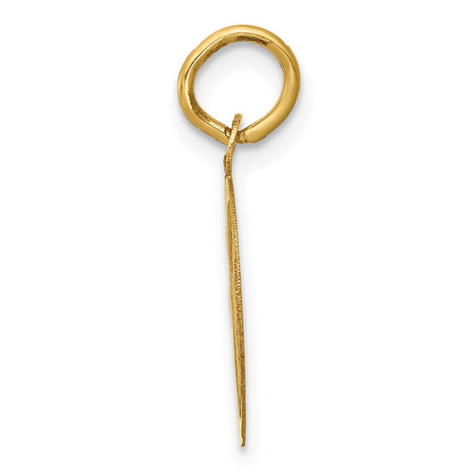 14k GRADUATION DAY with Cap 13mm Engravable Disc Charm