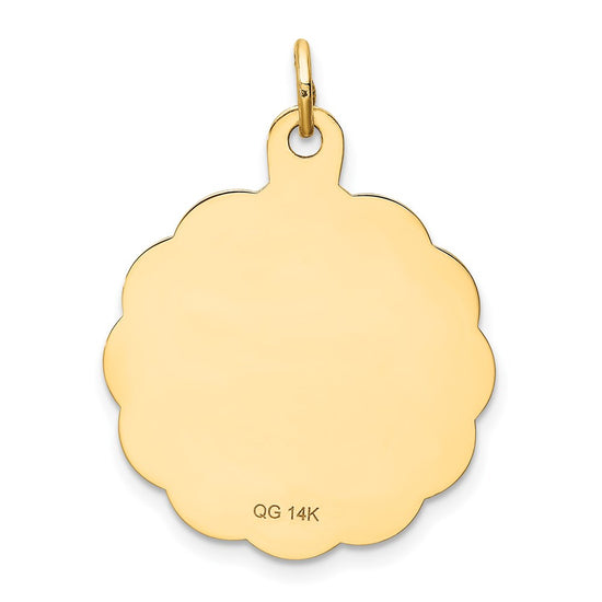 14k GRADUATION DAY with Diploma Engravable Disc Charm