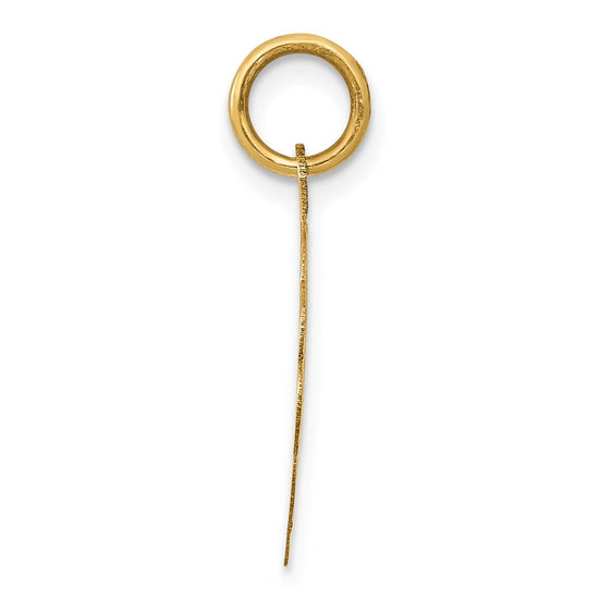 14k Polished and Satin Solid HOLY COMMUNION Scalloped Edge Round Disc Charm