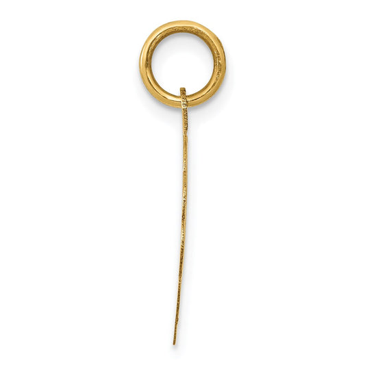 14k Polished and Satin Solid HOLY COMMUNION Scalloped Edge Round Disc Charm