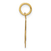 14k Polished MY CONFIRMATION with Dove Scalloped Edge Round Charm