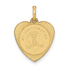 14k Polished MY CONFIRMATION with Dove Heart Disc Charm