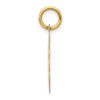 14k Polished and Satin Solid MY CONFIRMATION with Dove Scalloped Edge Round Disc Pendant