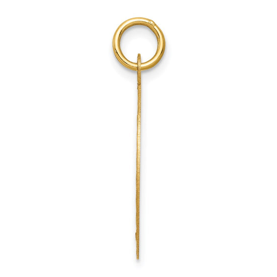 14k Polished and Satin Solid CONFIRMATION with Cross Round Disc Charm