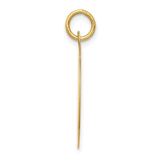 14k Polished and Satin Solid MY CONFIRMATION with Dove Round Disc Pendant