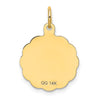 14k SWEET 16 Engravable 15mm Disc Charm