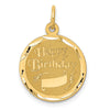 14K HAPPY BIRTHDAY with Banner 16mm Engravable Disc Charm