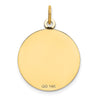 14k HAPPY BIRTHDAY with Red CZ Flower 19mm Engravable Disc Charm