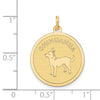 14k CHIHUAHUA 20mm Engravable Disc Dog Charm