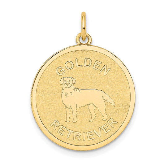 Gold Polished Dog Pendants