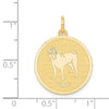 14k PUG 20mm Engravable Disc Dog Charm