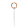 14k Rose Gold BAPTISM with Cross Round Disc Charm