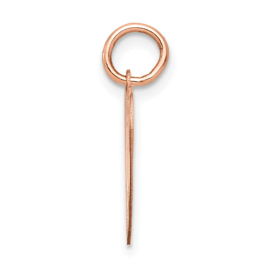 14k Rose Gold HOLY COMMUNION Heart Disc Charm