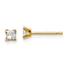 14k Princess-cut Diamond Stud Earrings