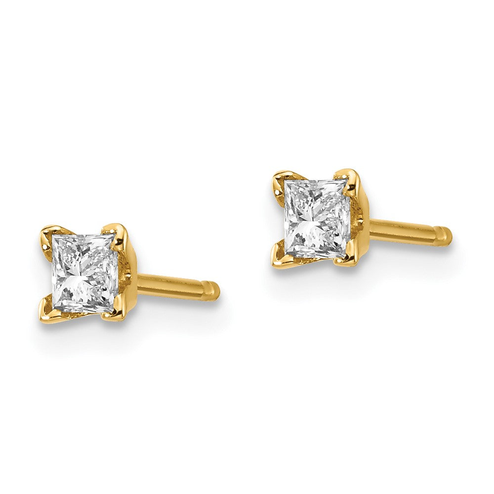 14k Princess-cut Diamond Stud Earrings