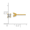 14k Princess-cut Diamond Stud Earrings
