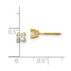 14k Princess-cut Diamond Stud Earrings