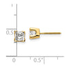 14k Princess-cut Diamond Stud Earrings