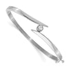 Gold Diamond Solitaire Hinged Bangles