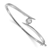 Gold Diamond Solitaire Hinged Bangles